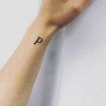 Single Letter wrist Tattoo