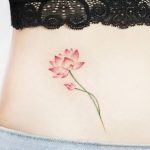 Flower tattoo on waist
